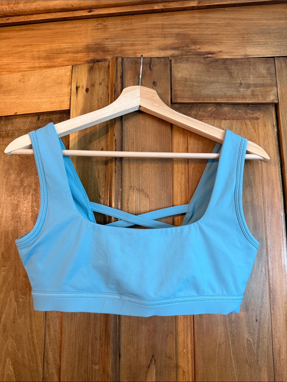 Blogilates S Light Teal Crisscross Sports Bra Yoga Pilates Running Athleisure